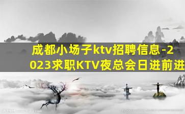 成都小场子ktv招聘信息-2023求职KTV夜总会日进前进